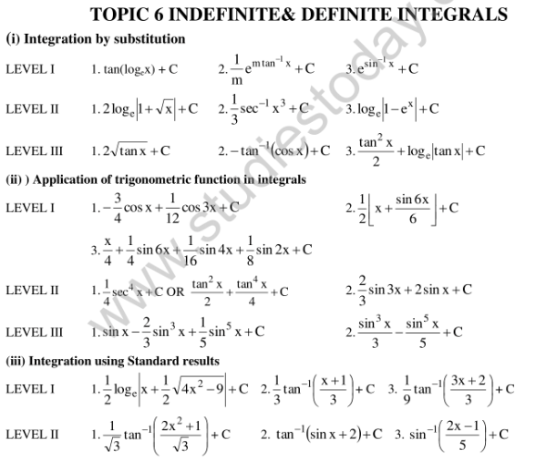 CBSE Class 12 Mathematics HOTs Indefinite and Definite